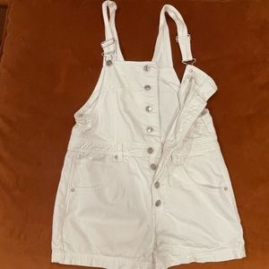 American Eagle White Overalls